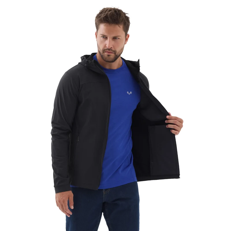 Windbreaker Jacke Herren- RIDGE - Merino Inside