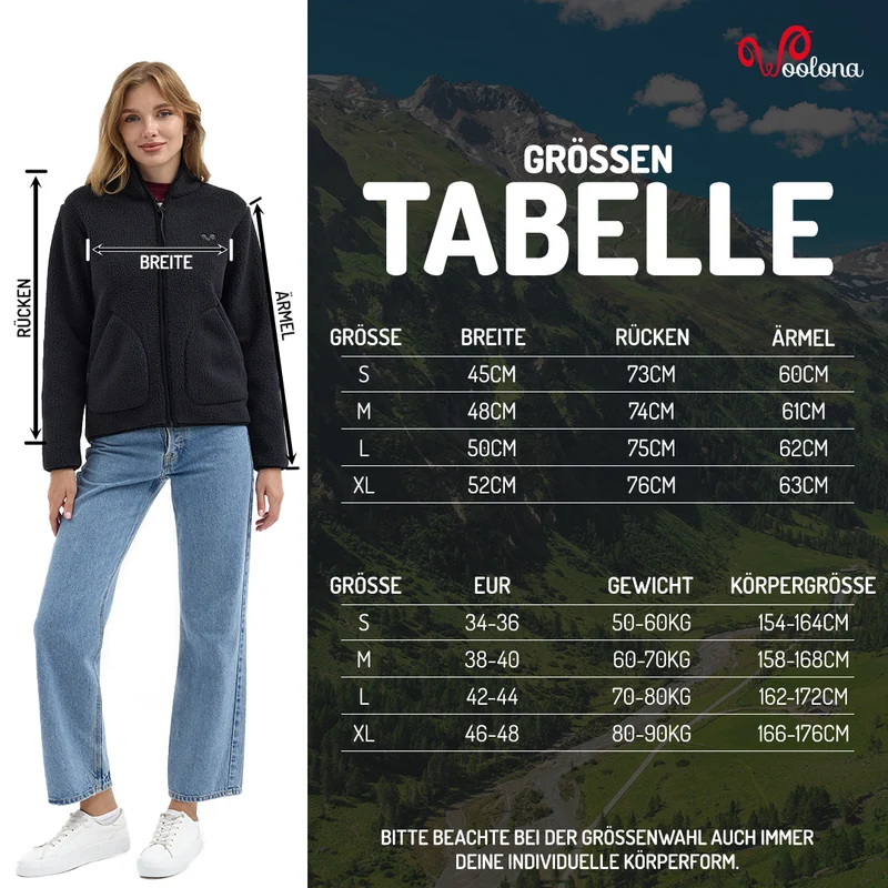 Sherpa Jacke Damen - Merino Inside