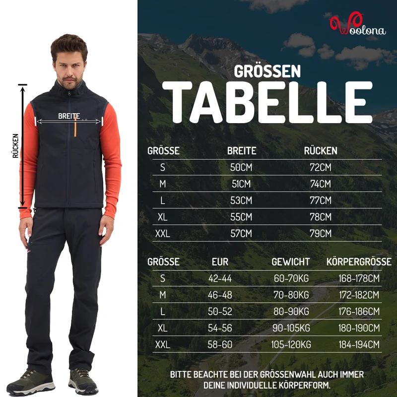 Laufweste Herren- SHIELD - Merino Inside
