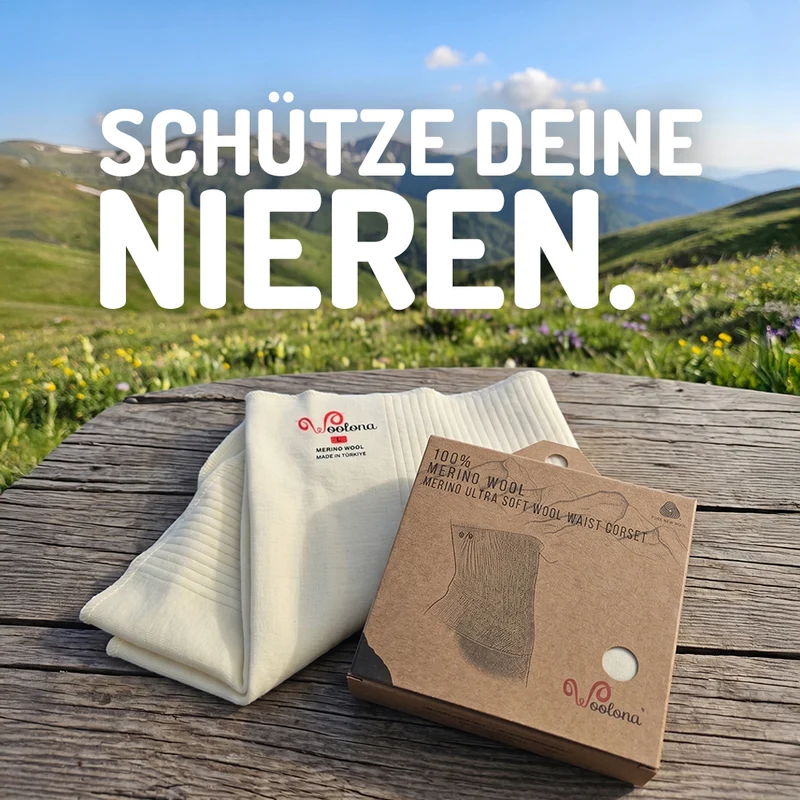 Nierenwärmer aus 100% Merinowolle
