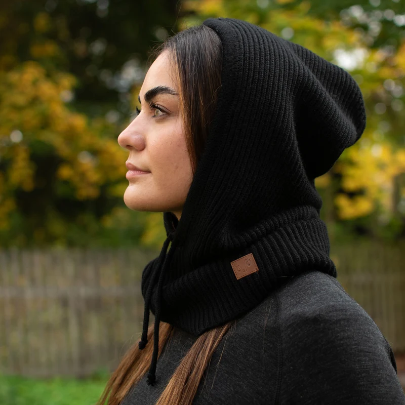 Kapuzenschal Balaclava - Fjara - 100% Merinowolle