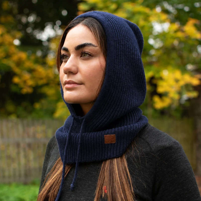 Kapuzenschal Balaclava - Fjara - 100% Merinowolle