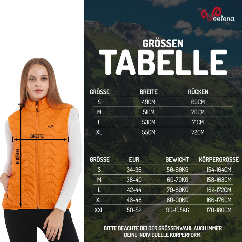 Damen Outdoor Weste 2.0 - Inside Lavalan Schurwolle