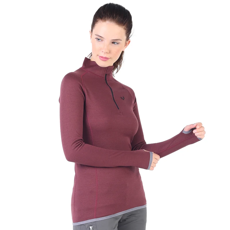 Langarmshirt - LORICA - 100% Merinowolle (Zip)