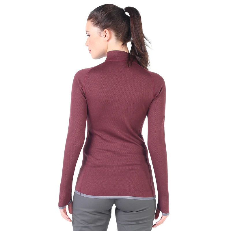 Langarmshirt - LORICA - 100% Merinowolle (Zip)