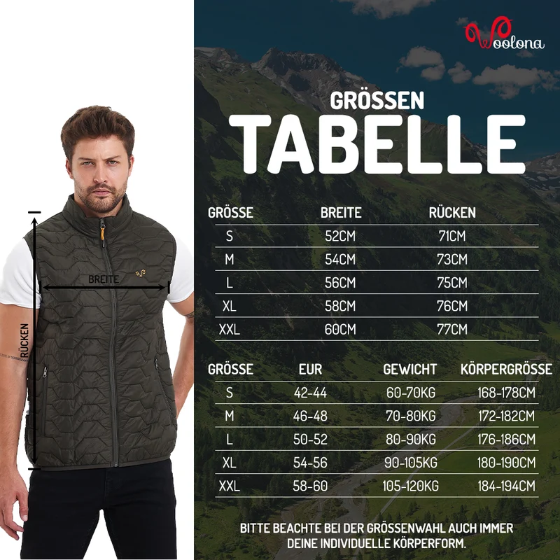 Herren Outdoor Weste 2.0 - Inside Lavalan Schurwolle
