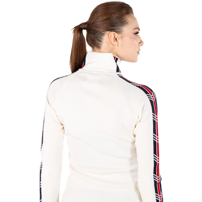 Merino Pullover Damen - ASYA - 100% Merinowolle 1/4 (Zip)