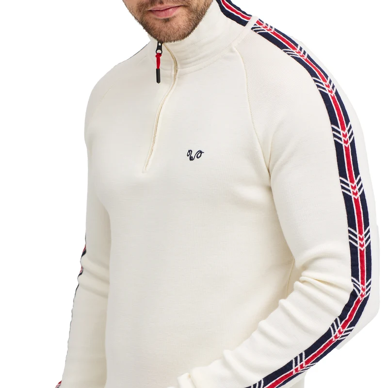 Merino Pullover Herren - NOYAN - 100% Merinowolle 1/4 (Zip)