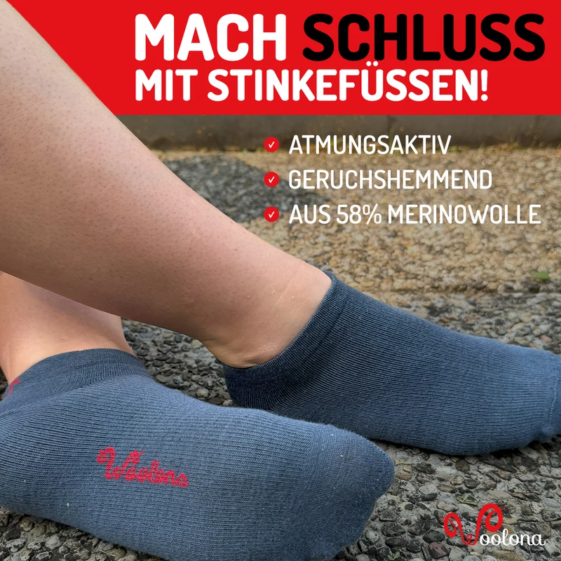 Merino Sneaker Socken - ActiveXPro - 2-Paar Funktionssocken