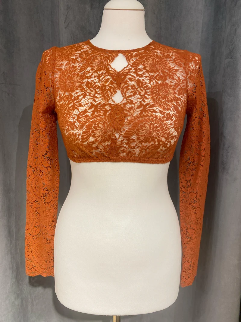 Dirndlbluse Krüger Collection Raffaela orange rost