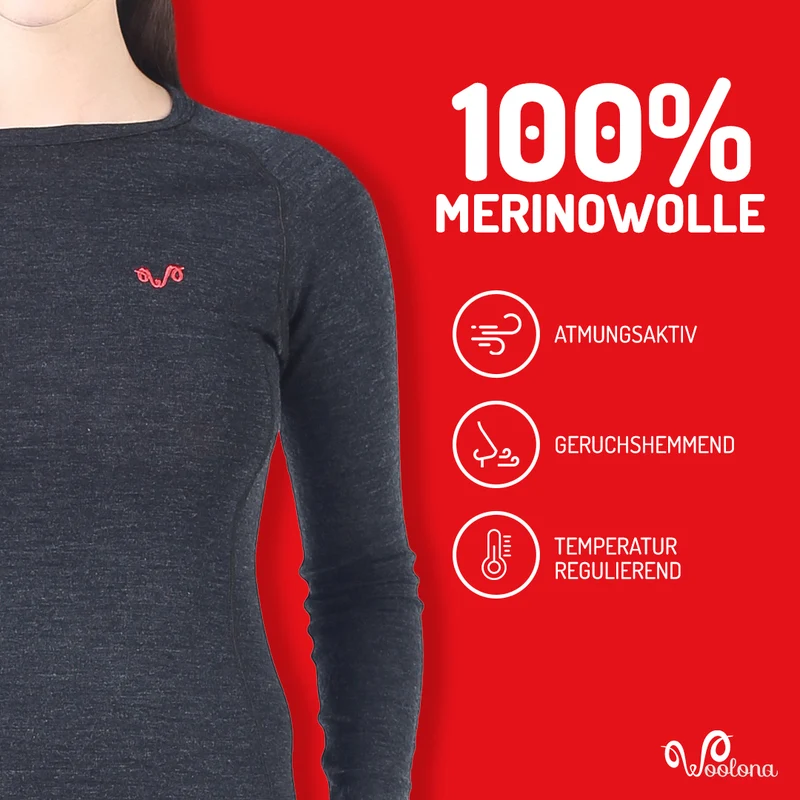 Langarmshirt - ALIZE - 100% Merinowolle