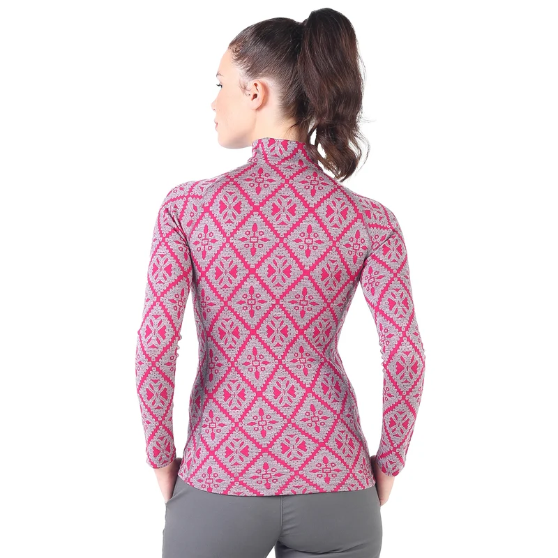 Langarmshirt - VENUS - 100% Merinowolle (Zip)