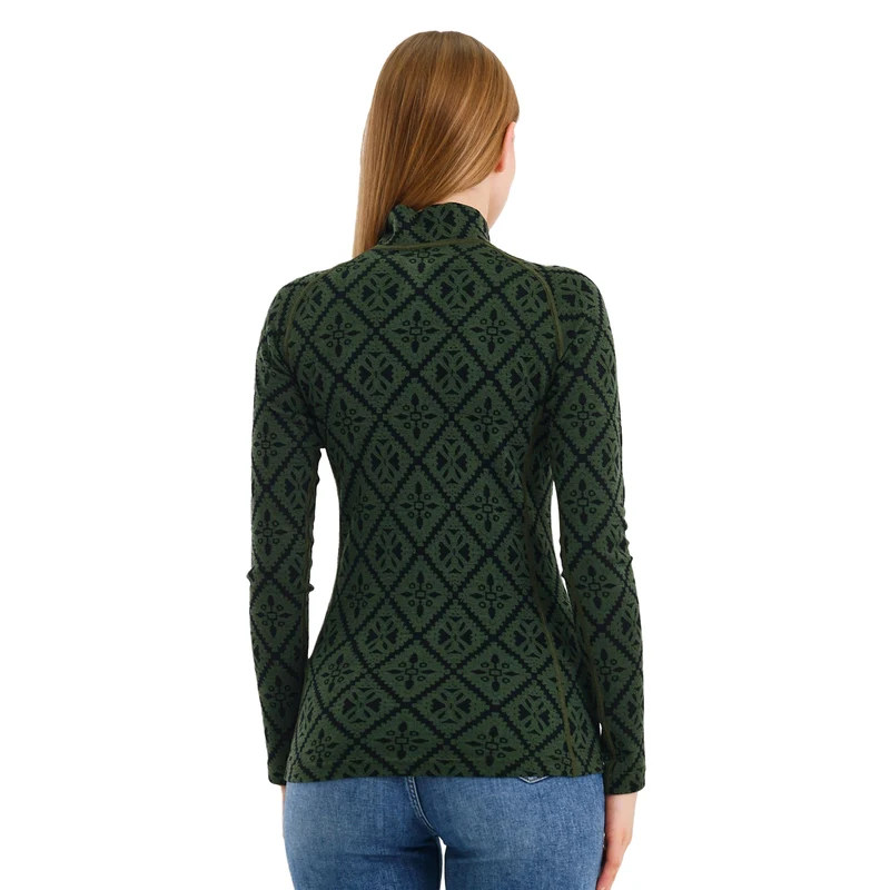 Langarmshirt - VENUS - 100% Merinowolle (Zip)