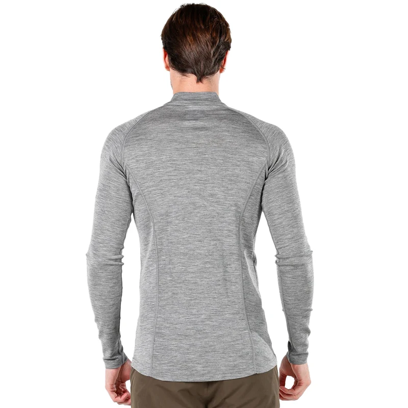 Langarmshirt - ASTRO - 100% Merinowolle (Zip)