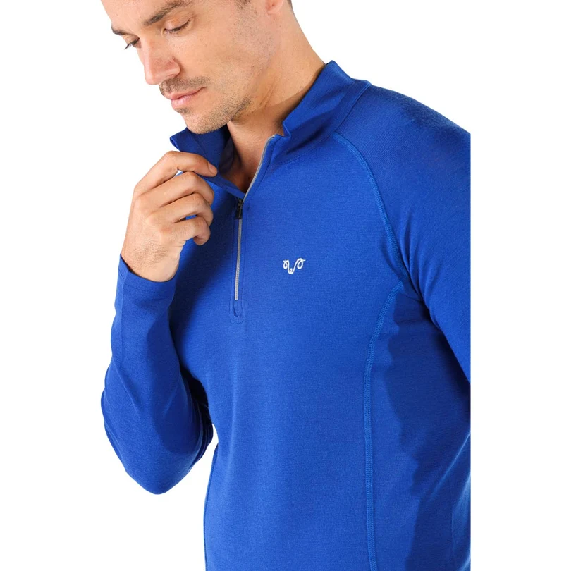 Langarmshirt - ASTRO - 100% Merinowolle (Zip)
