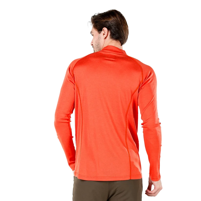 Langarmshirt - ASTRO - 100% Merinowolle (Zip)