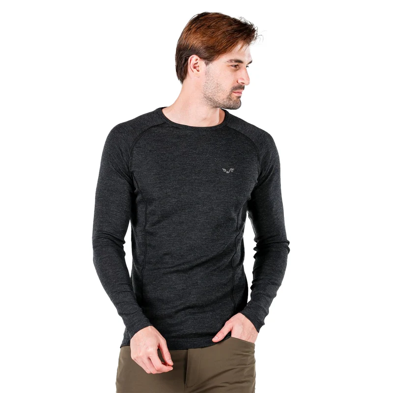 Langarmshirt - REMUS - 100% Merinowolle