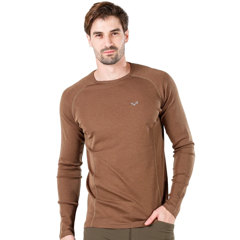 Langarmshirt - REMUS - 100% Merinowolle