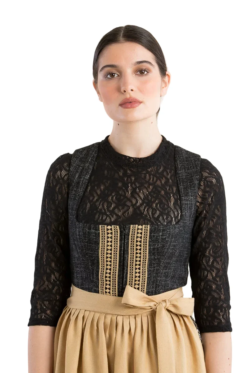 Hammerschmid Spitzen Dirndlbluse Alina schwarz