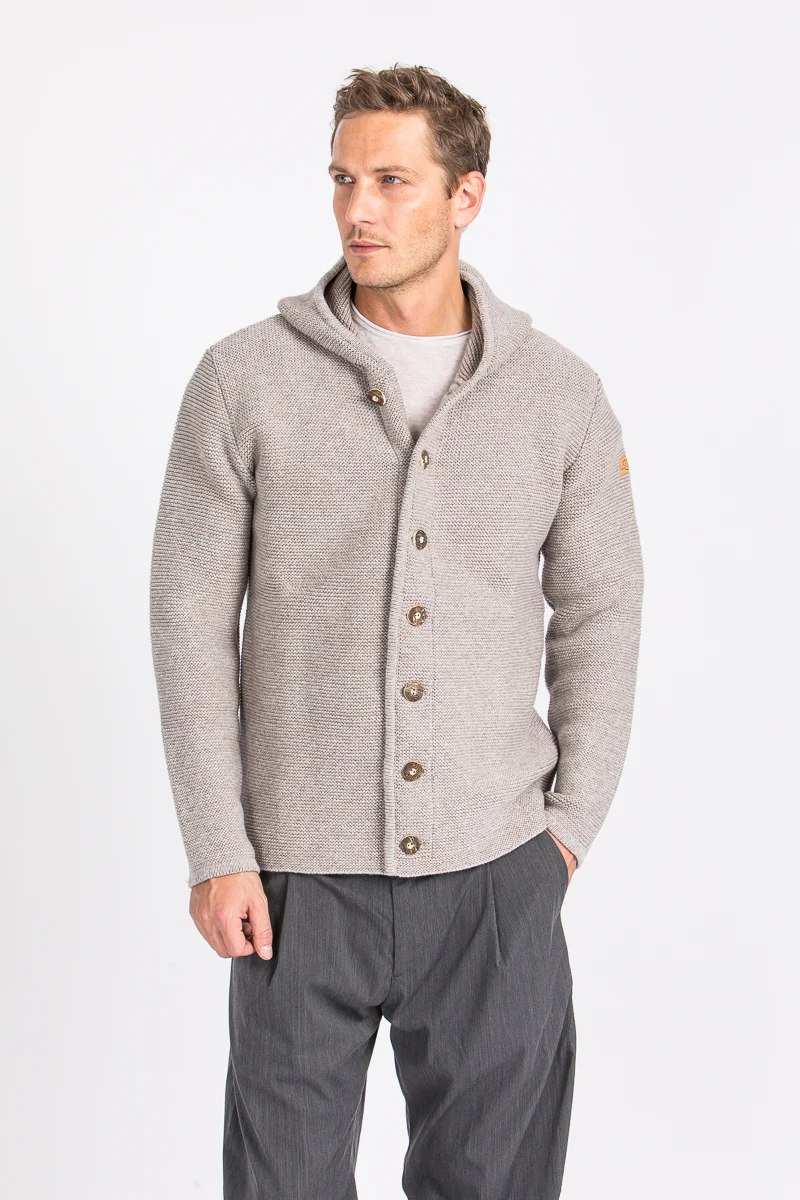 Liebling Kapuzenjanker Thomas marmor/trüffel