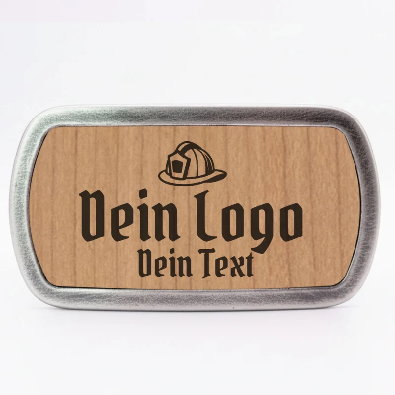 Schlichte Gürtelschnalle mit eigenem Logo ab 1 Stk.
