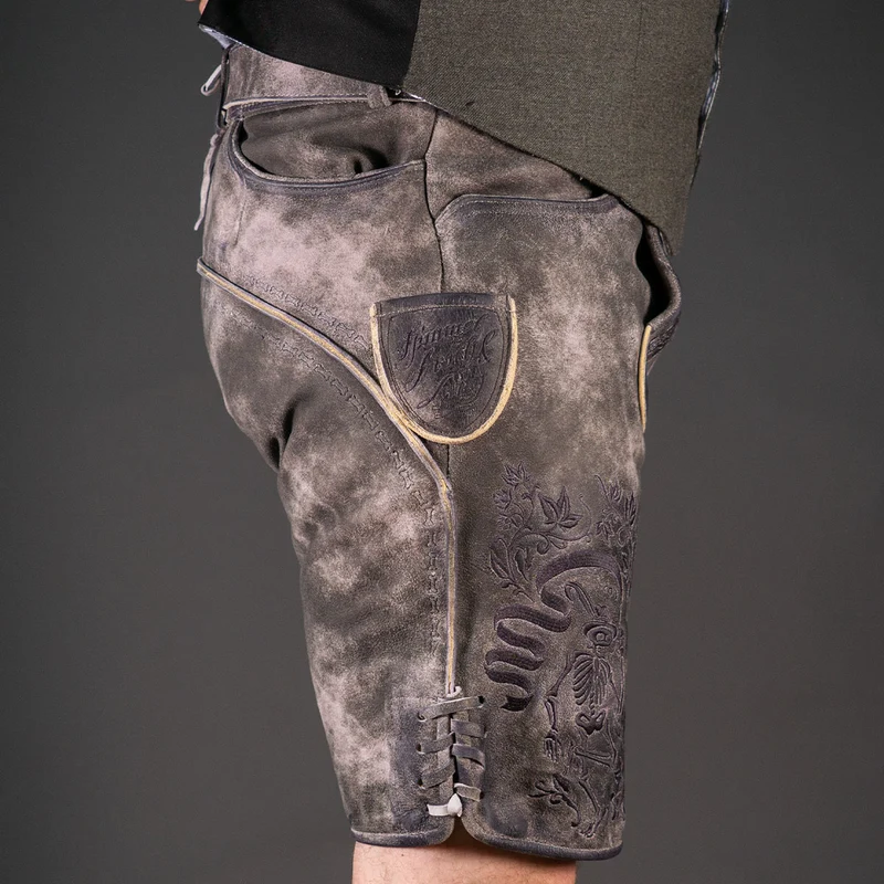 Himmel Arsch und Zwirn Lederhose Boandlkramer Nappato Stein Schwarz