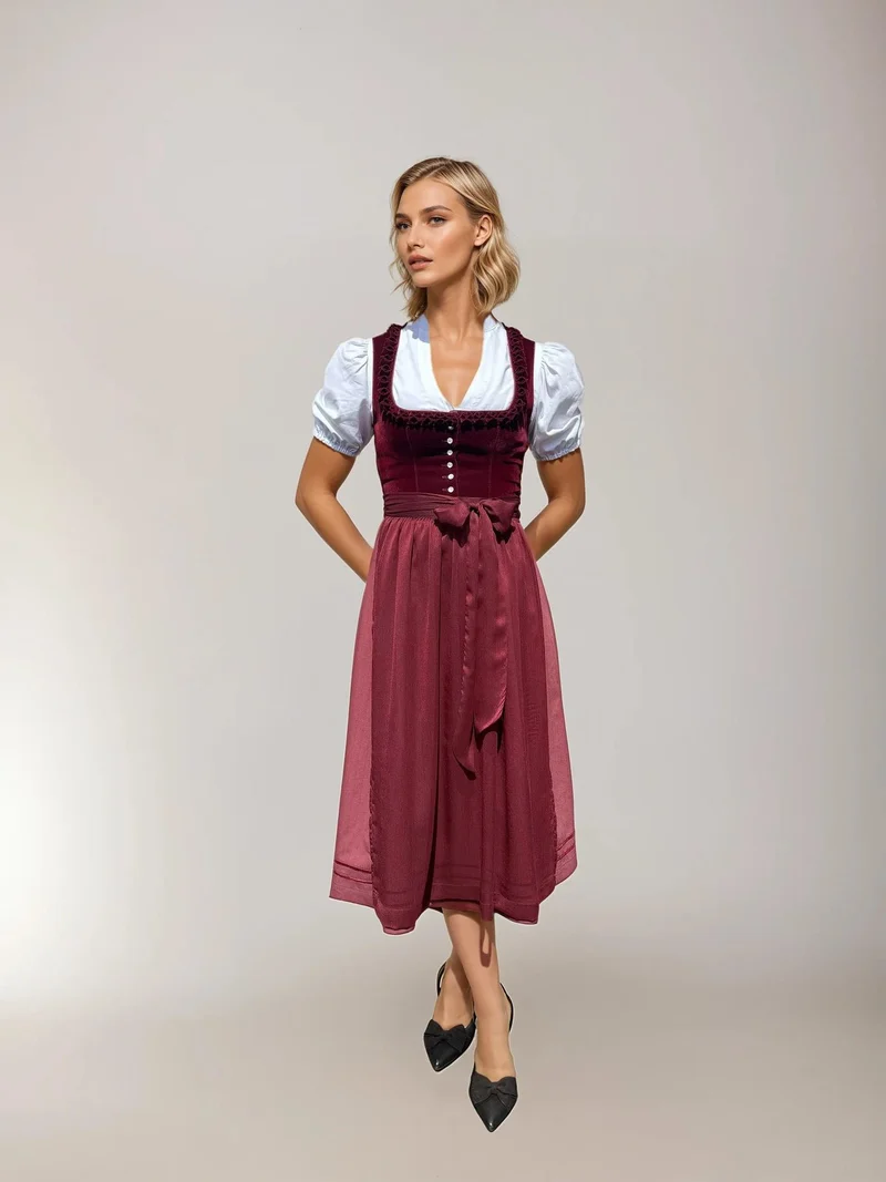 MarJo Dirndl Cherry Chante Rot 70cm Kollektion Teresa Bauer