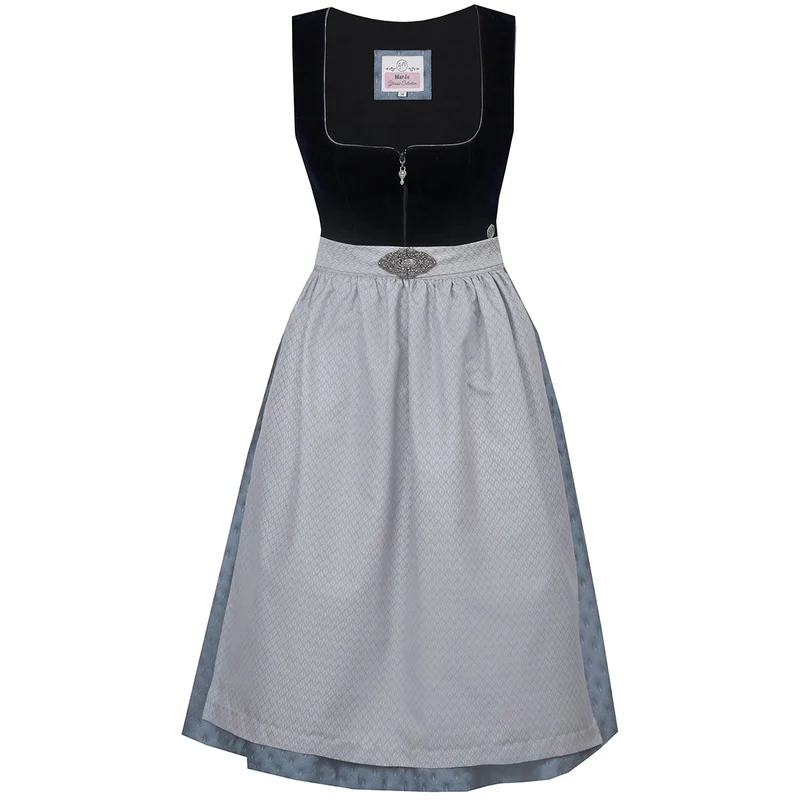 MarJo Dirndl Grafling Marine/Dunkelblau Samt 65cm