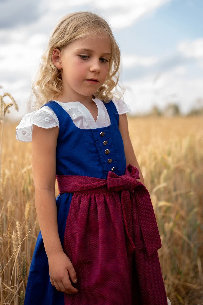 MINI ME-LEINENDIRNDL LIMITED EDITION 2023 TRADITION ENZIAN/ ROT