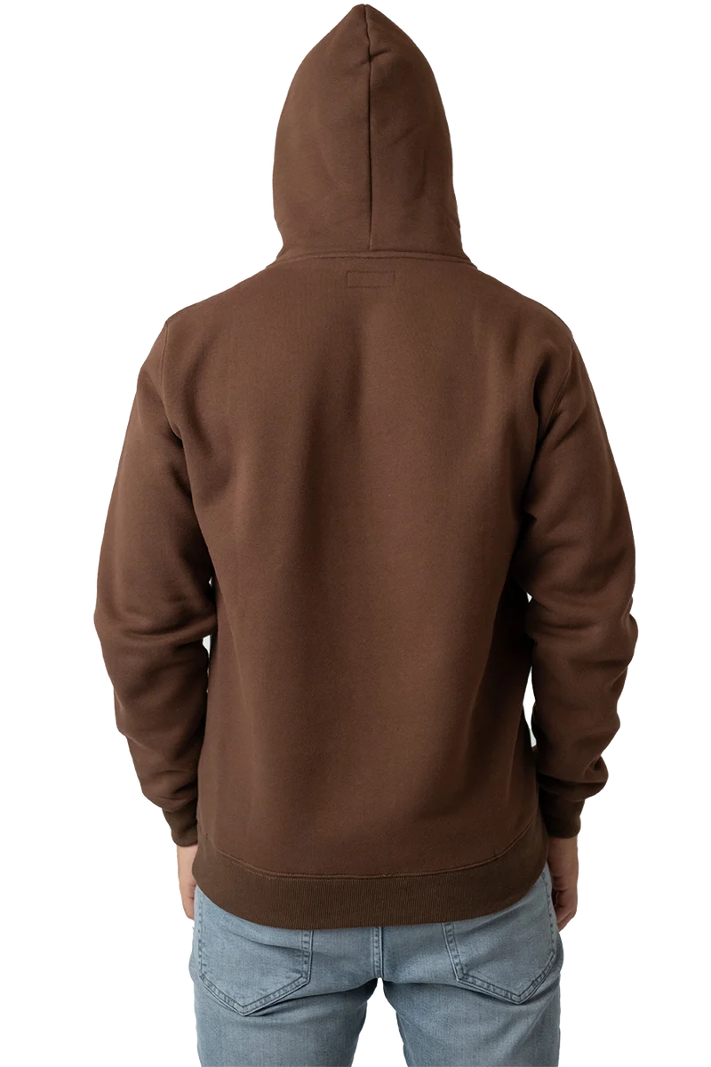 Herren Hoodie mit Edelweiß und Kapuze - dunkelbraun