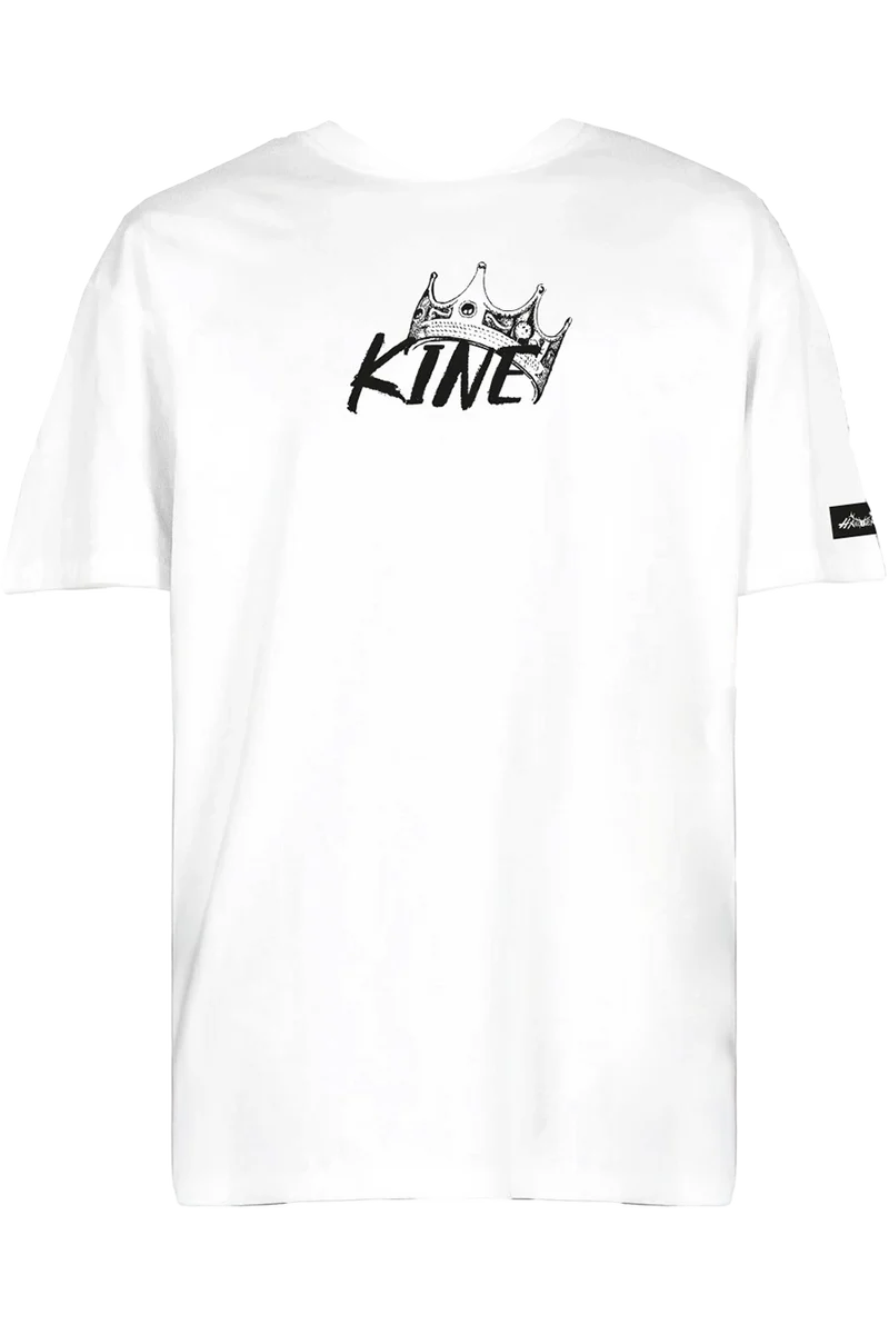 Unisex T-Shirt mit Ludwig II. Vintage-Print - weiss