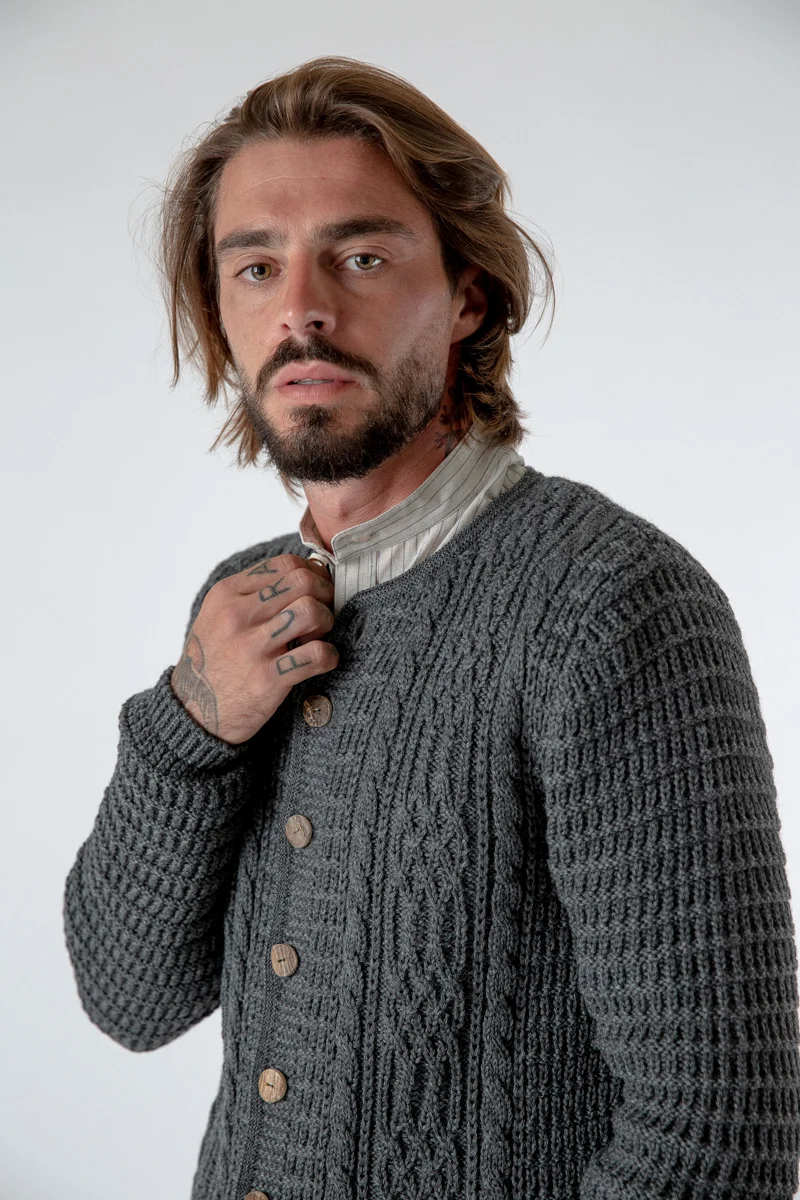 Gottseidank Strickjanker Anton asphalt