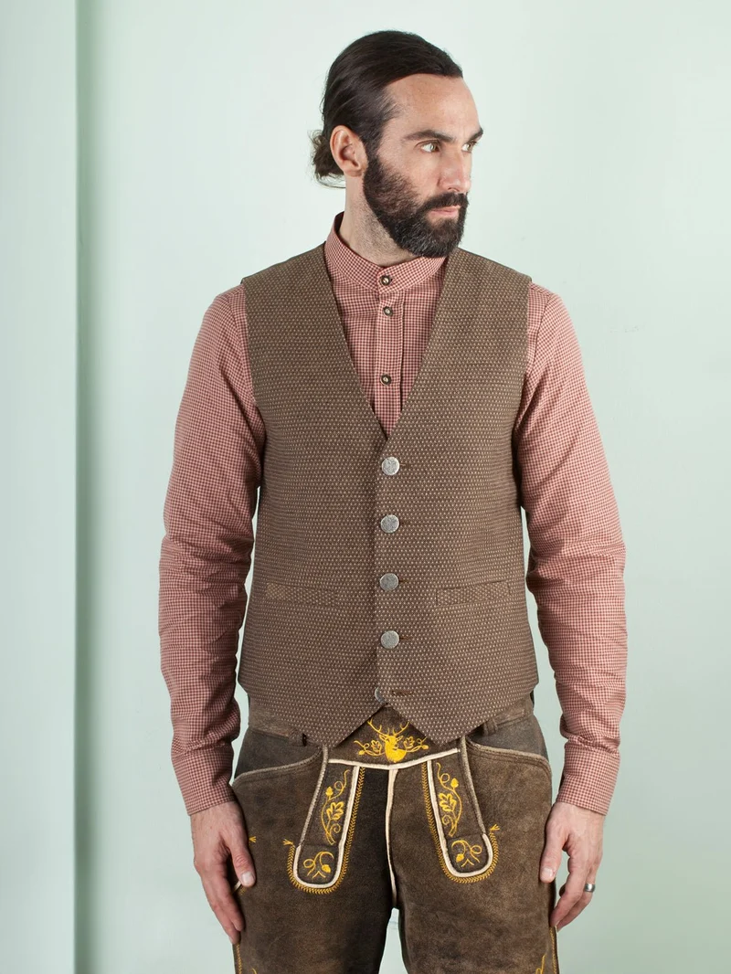 KAROHEMD SLIMFIT ROST