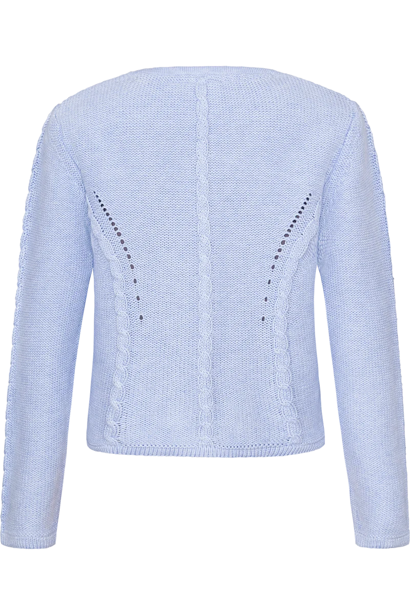 Mädchen Strickjacke kurz mit Perlmuttknöpfen