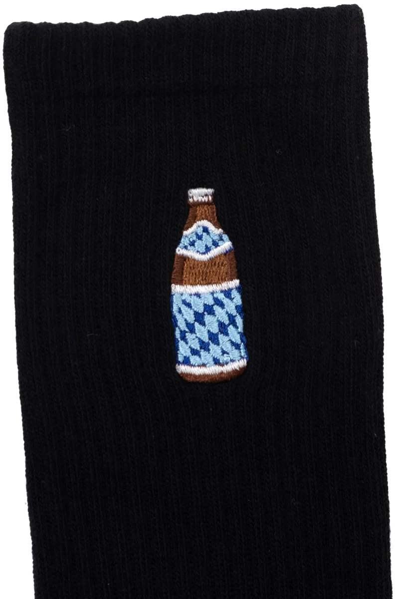 1 Paar Sportsocken mit Bierflaschenmotiv