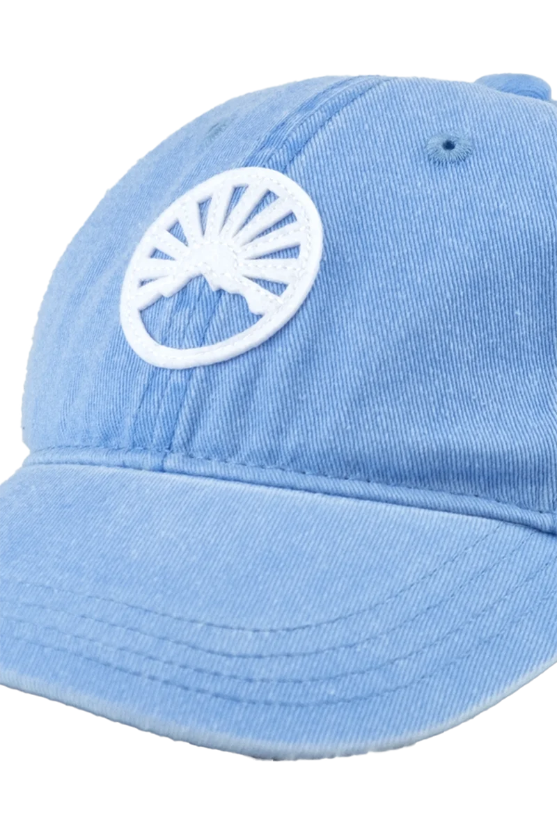 Unisex Cap mit Gipfelstürmer-Design im Denim-Look