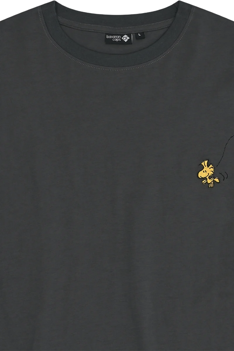 Herren T-Shirt mit kultigem Peanuts-Design - dunkelgrau