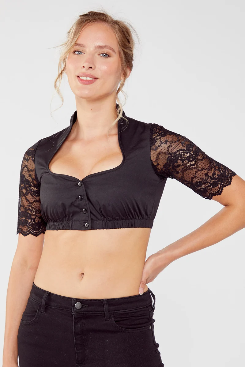 Dirndlbluse Elena schwarz