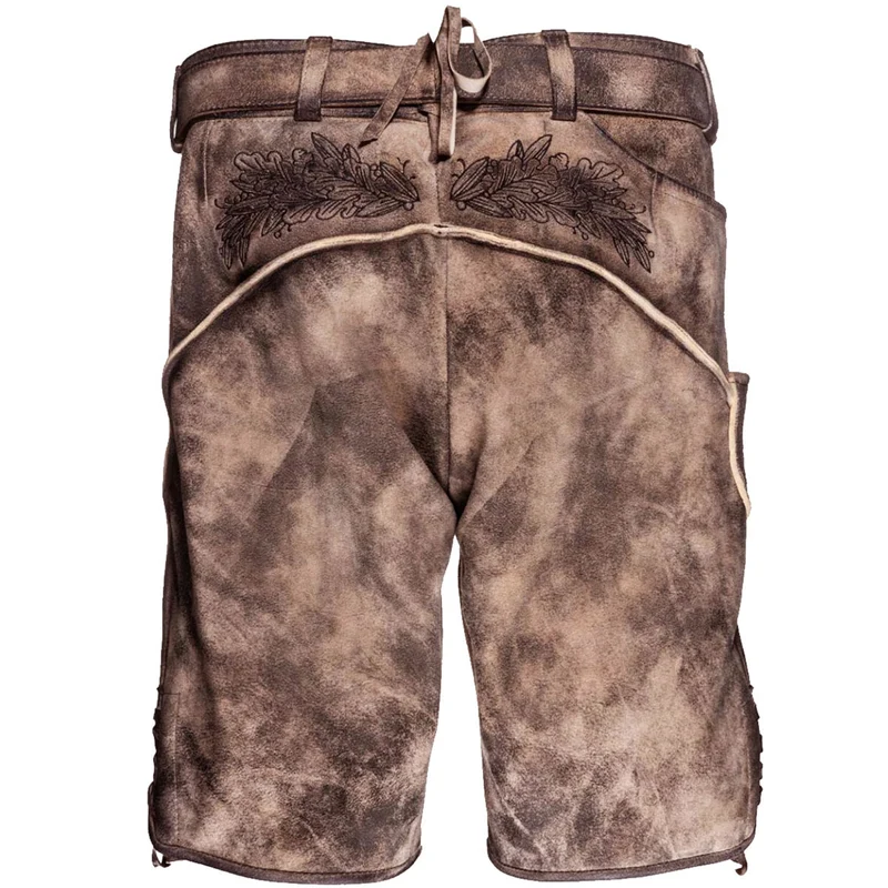 Himmel Arsch und Zwirn Lederhose König Watzmann Nappato Marmor Schwarz