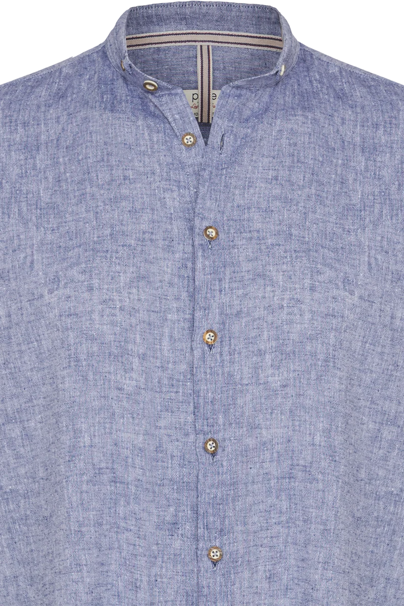 Herren Trachtenhemd Modern-Fit mit Leinenmix