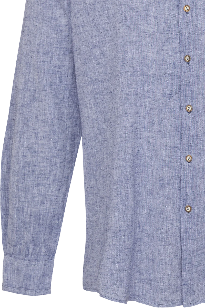 Herren Trachtenhemd Modern-Fit mit Leinenmix
