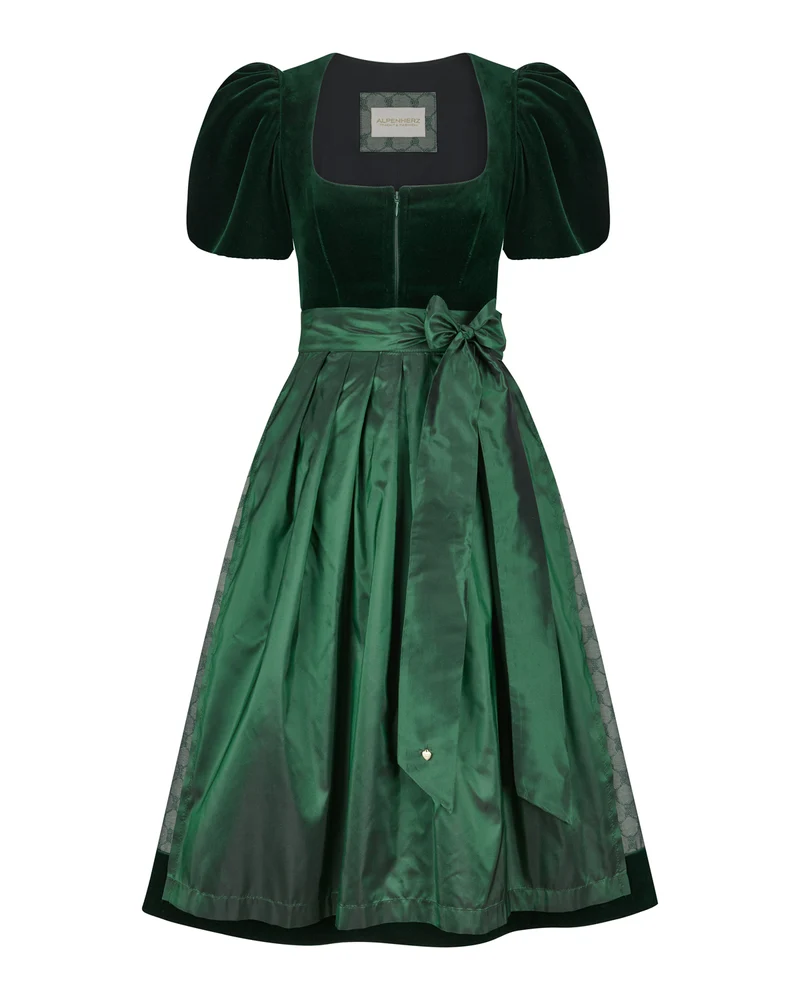 Samtdirndl Mona mit abnehmbarem Puffarm