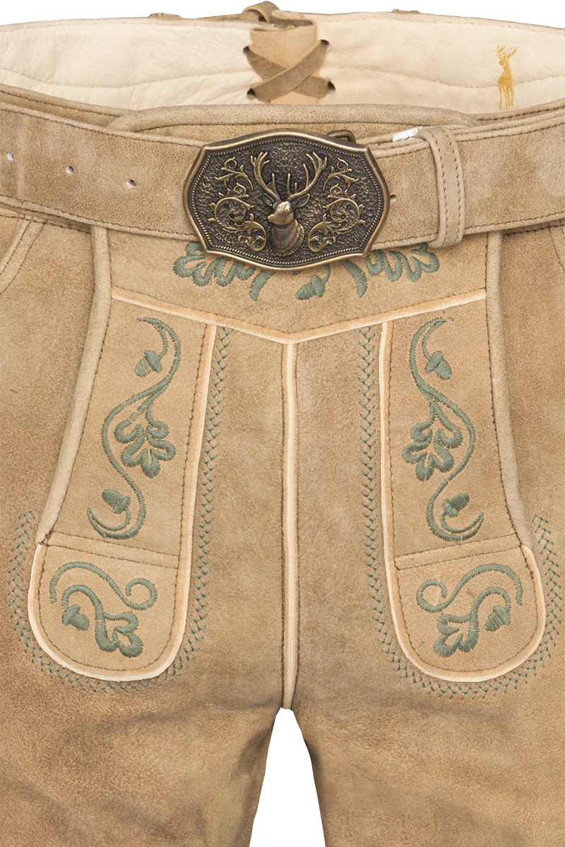 Kurze Herren-Trachtenlederhose mit Gürtel