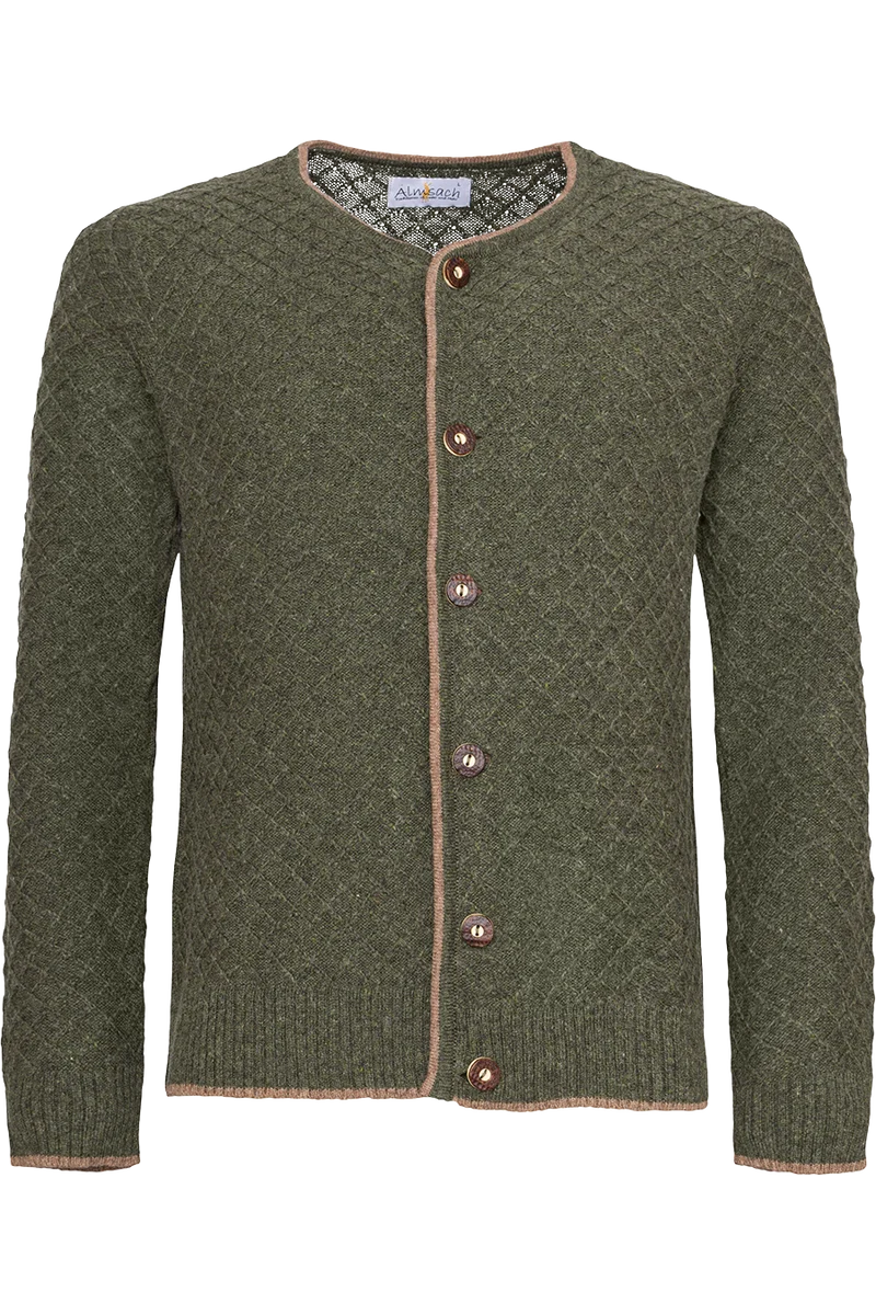 Herren Woll-Strickjacke mit Muster