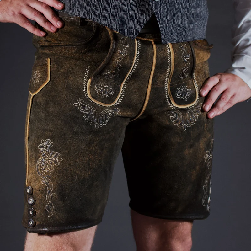 Datschi Trachten Lederhose Sigmund Braun Rustikal