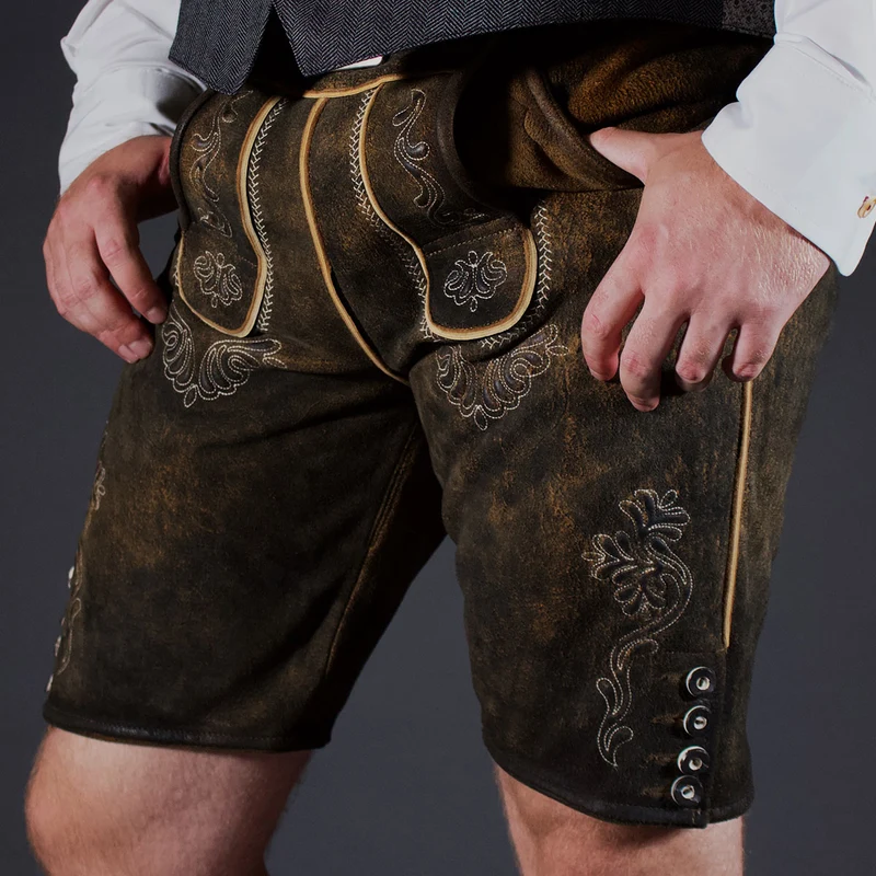 Datschi Trachten Lederhose Sigmund Braun Rustikal