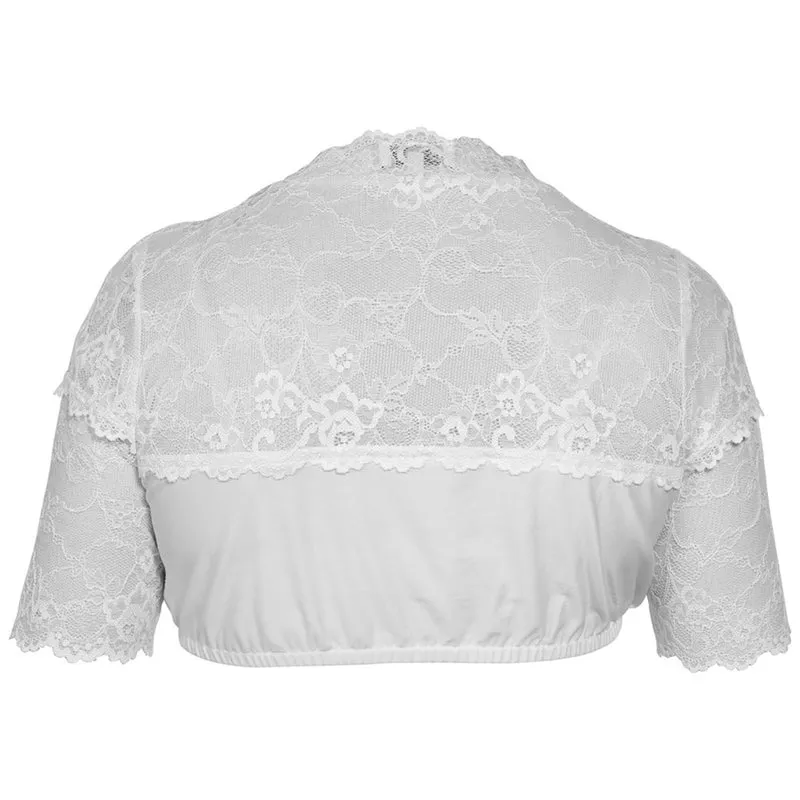 MarJo Bluse Eiza Finja Halbarm Weiß