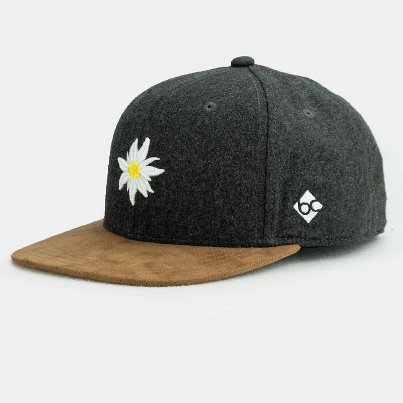 Bavarian Caps Edelweiß Klassik Wildleder