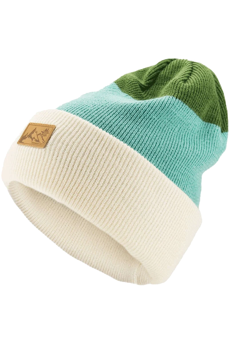 Long-Beanie Unisex mit Lederpatch