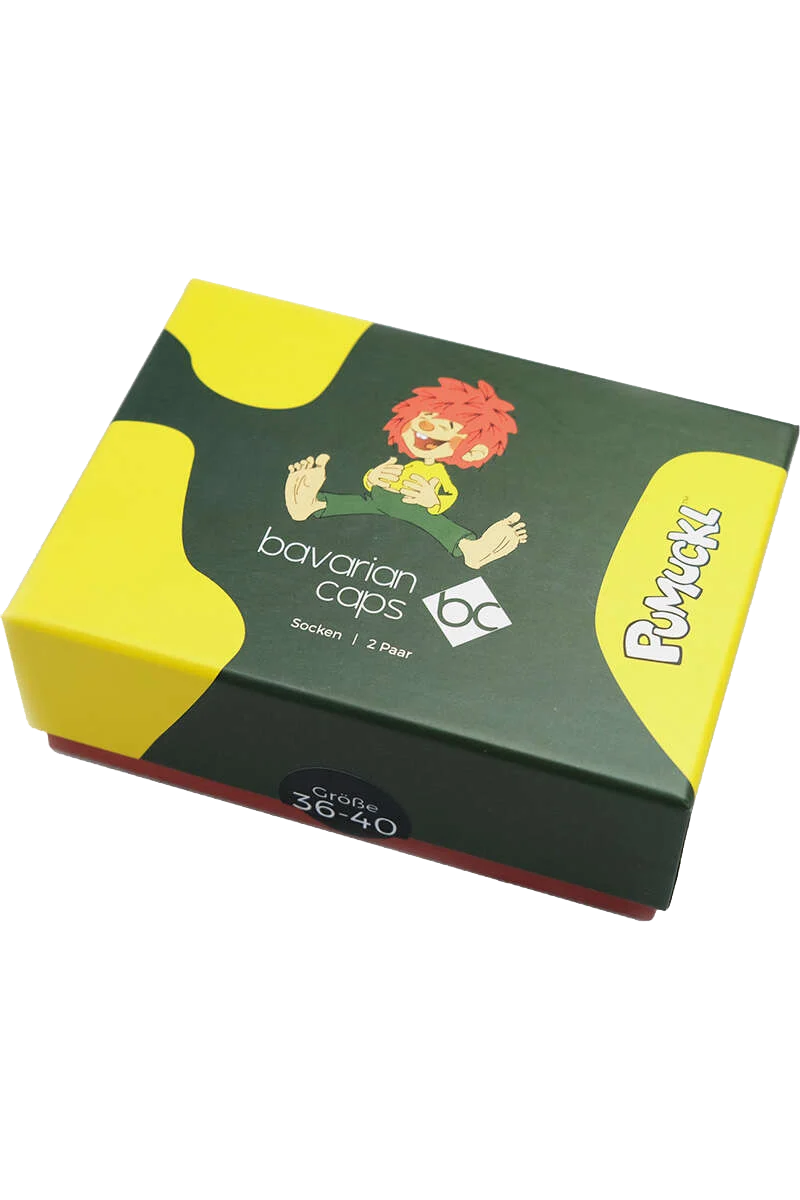 2 Paar Socken in Sockenbox für Kinder- mit Pumuckl